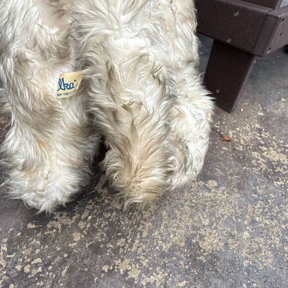 Vintage Elka large plush dog stuffed animal 1950s 25” old toys collector - Picture 6 of 11